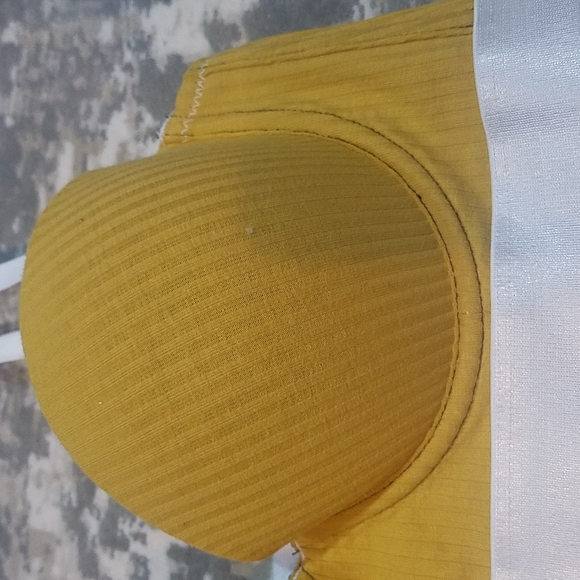 Yellow Ribbed Bra - Picture 2 of 6